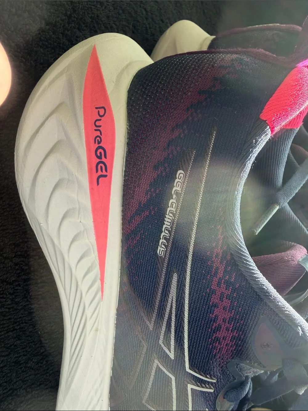 ASICS Women's Navy and Pink Running Shoes